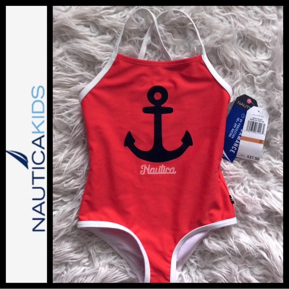 NWT Nautical Kids Anchor Toddler Swimsuit - Picture 1 of 4